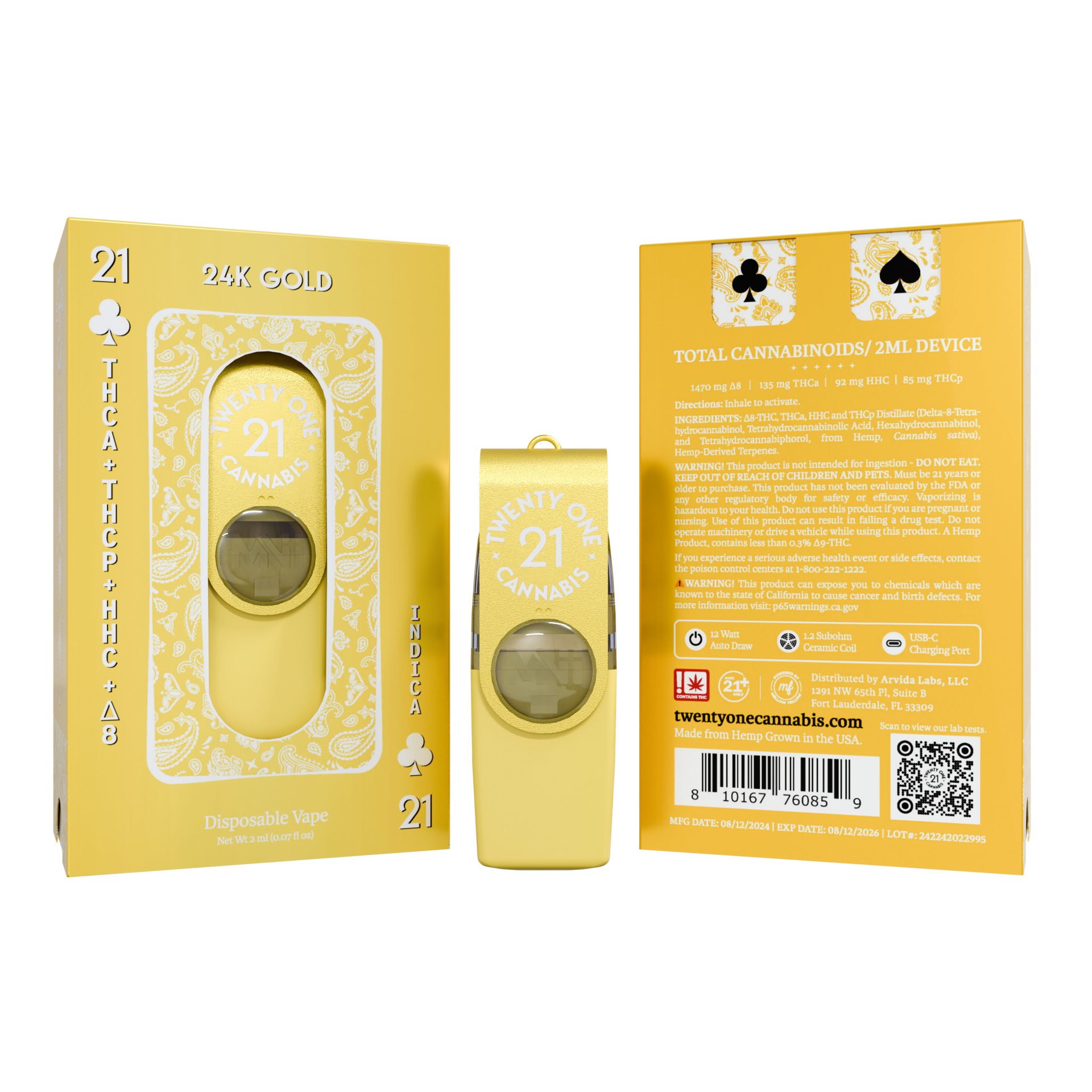 Twenty One Cannabis Vape Disposable 2ml THCA/THCP Paradise Hemp Company Twenty One Cannabis Vape Disposable 2ml THCA/THCP Paradise Hemp Company