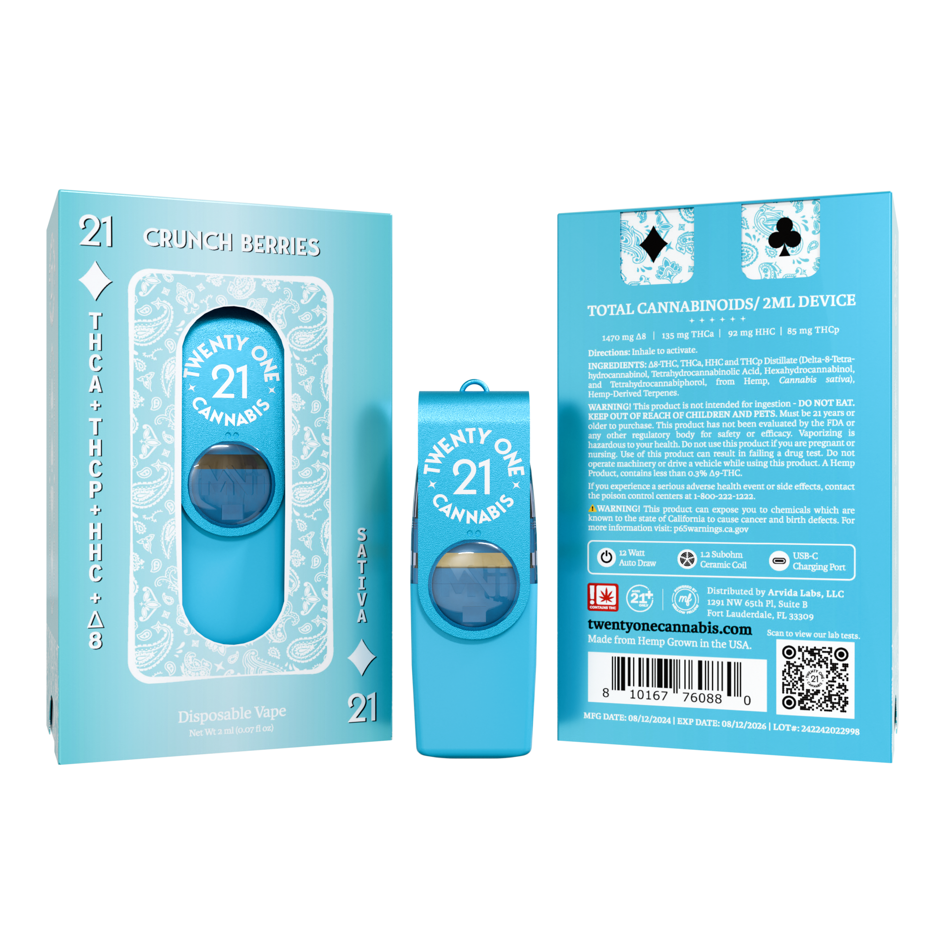 Twenty One Cannabis Vape Disposable 2ml THCA/THCP Paradise Hemp Company Twenty One Cannabis Vape Disposable 2ml THCA/THCP Paradise Hemp Company